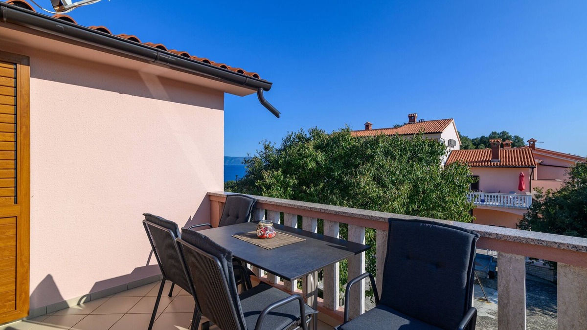Duga Luka Apartment | One bedroom apartment with terrace and sea view Duga Luka (Prtlog), Labin (A-2335-d)
