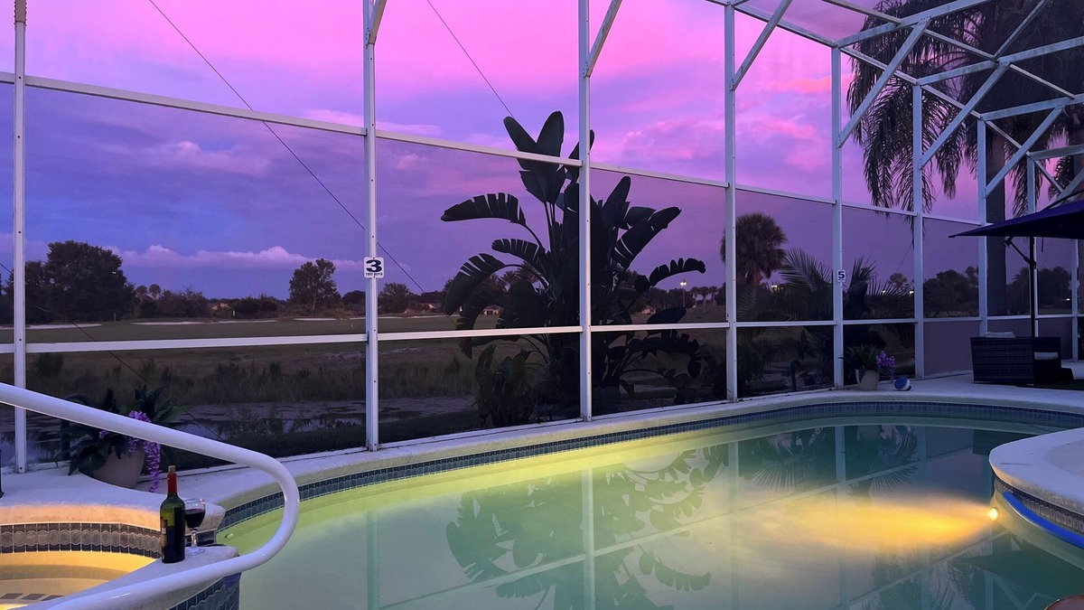 Ridgewood Lakes House | Orlando Davenport by Disney with pool and spa and view to the lake Golf Course