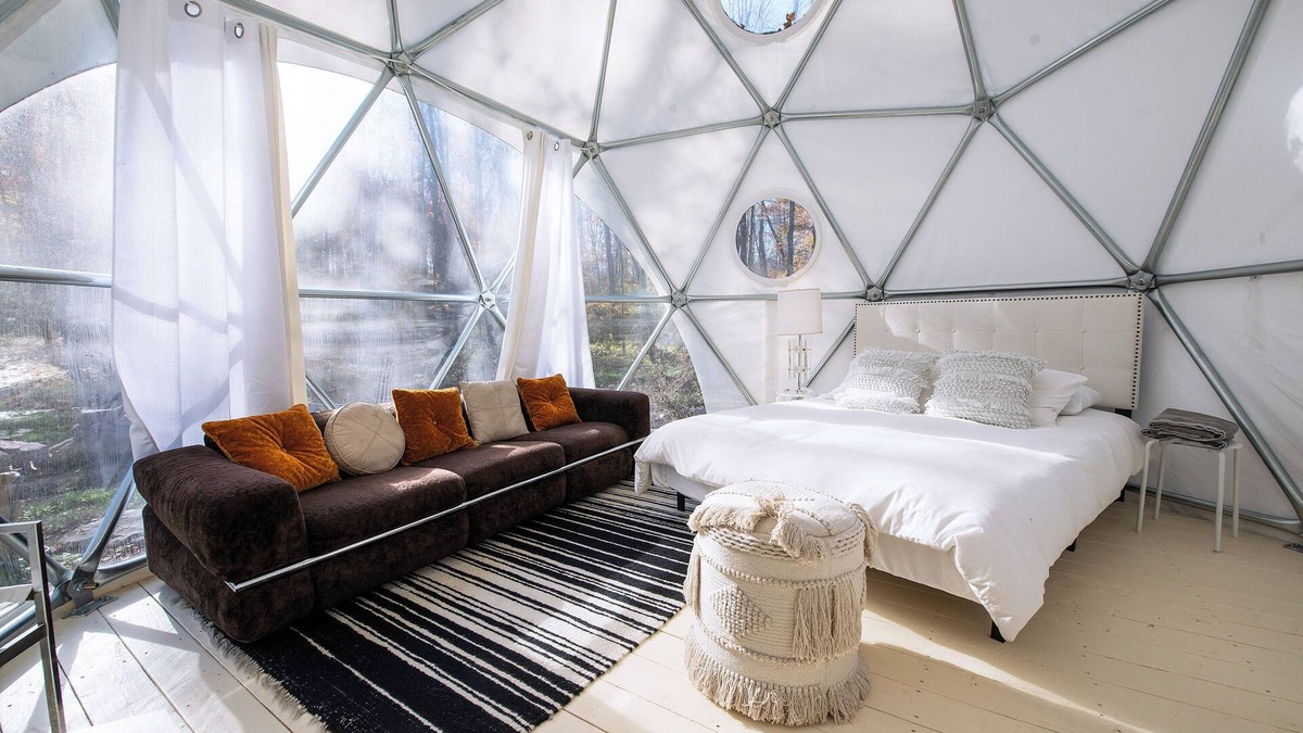 Woodridge RV Rental | Outlier Inn Small Dome on Farm Upstate Catskills