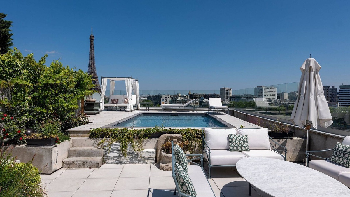 16th Arrondissement Apartment | Par021 - Penthouse with private pool in Paris