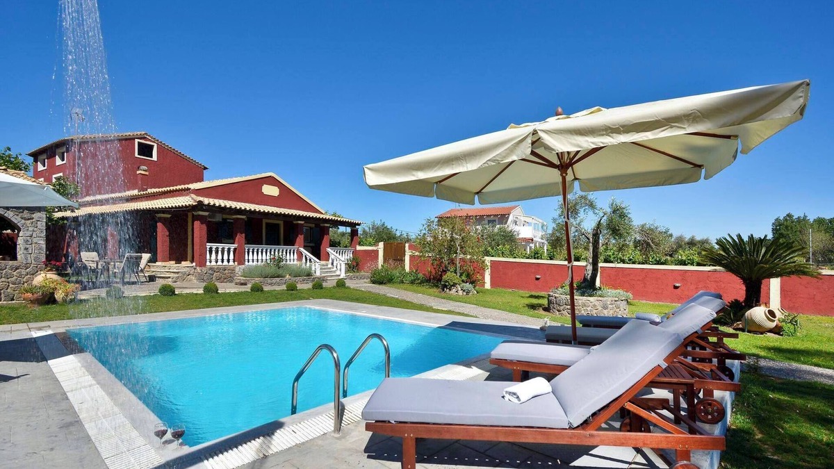 Chalikounas Villa | Pavlos Sofia Villa Chalikounas with Sea View, Garden, Terrace & Wi-Fi