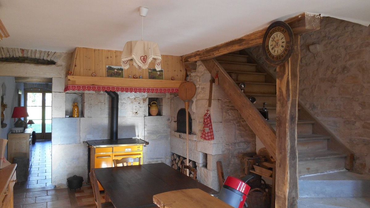 Saugeot Ski Chalet | Peace and space for this magnificent renovated farmhouse with fireplace.