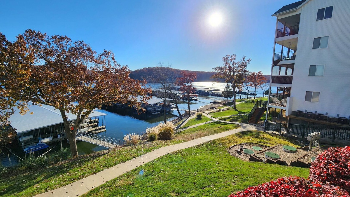 Kaiser Condo | Peaceful 1st floor lakeside condo minutes from Osage Beach and Ozark State Park