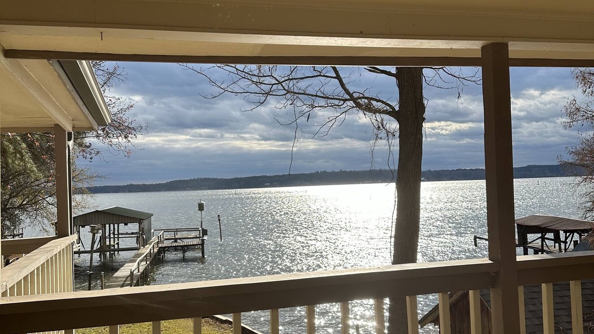 Farmerville House | Peaceful lake front home with wrap around porch and relaxing views!