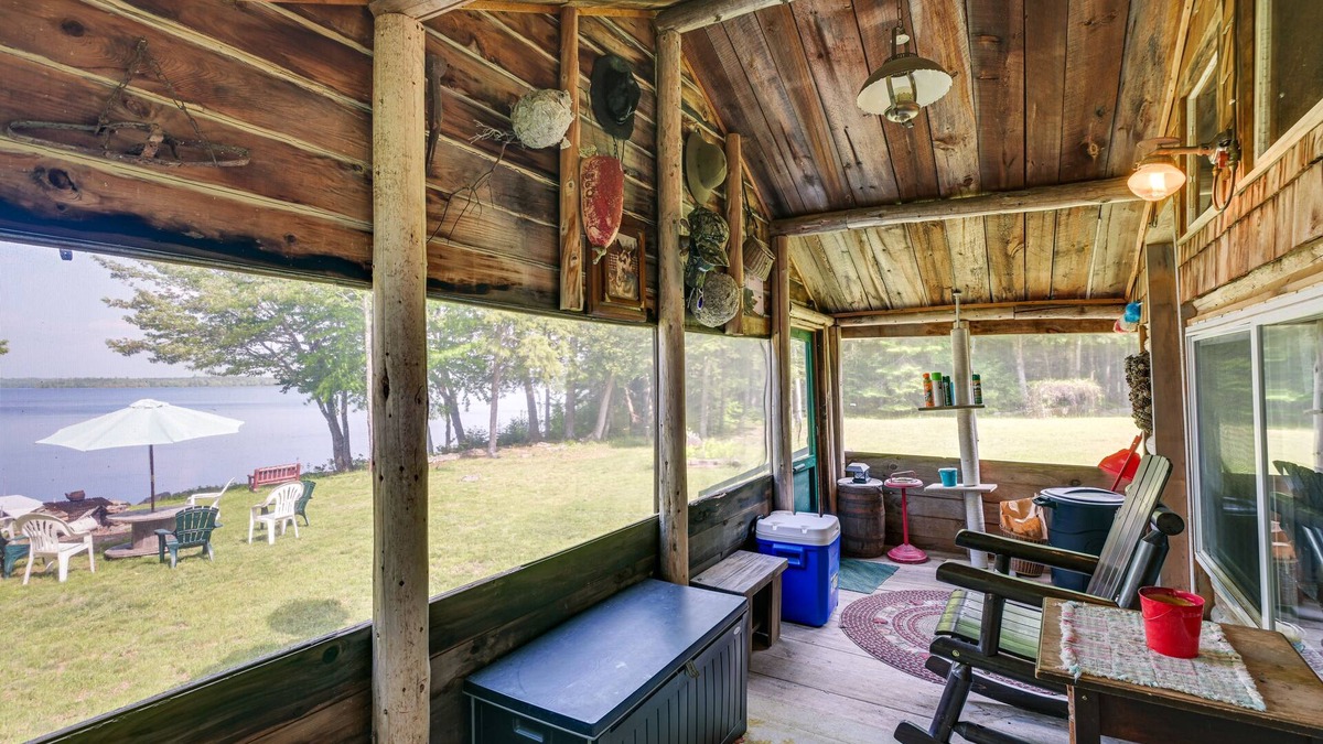 Island Falls Cabin | Peaceful Lakefront Cabin Getaway: Dock, Fire Pit!
