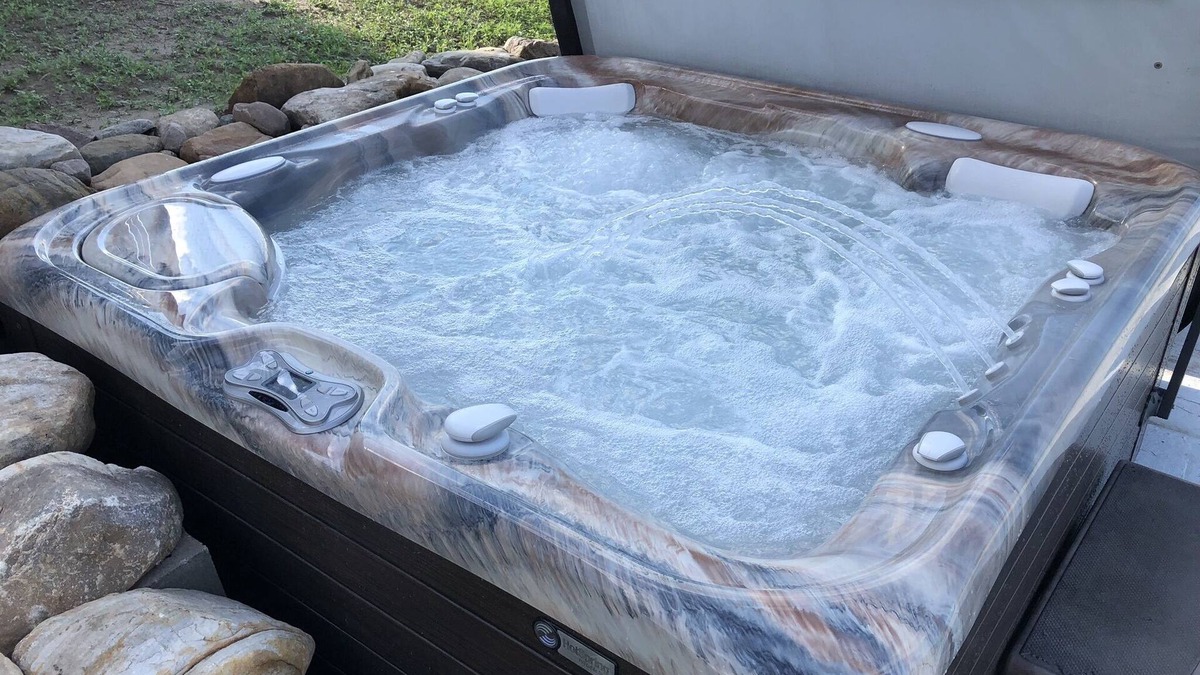 Keeseville House | Peaceful Master Bedroom with Hot Tub
