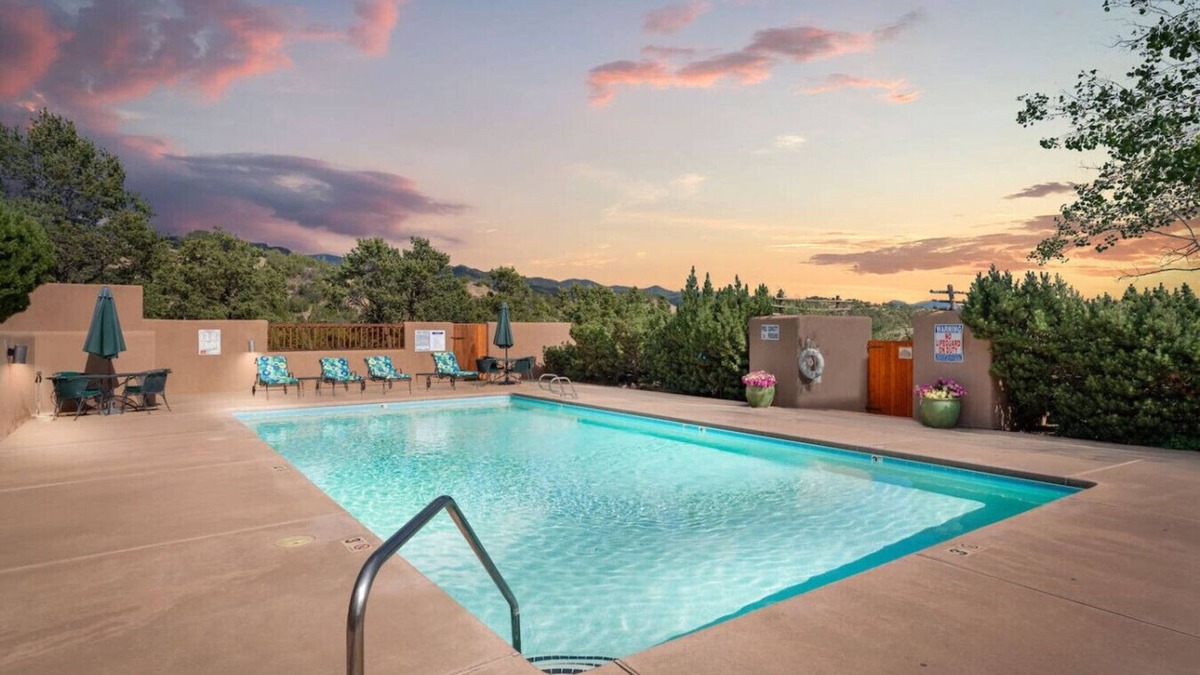 Nambe Pueblo House | Peaceful Tesuque Adobe with Pool & Nearby Trails