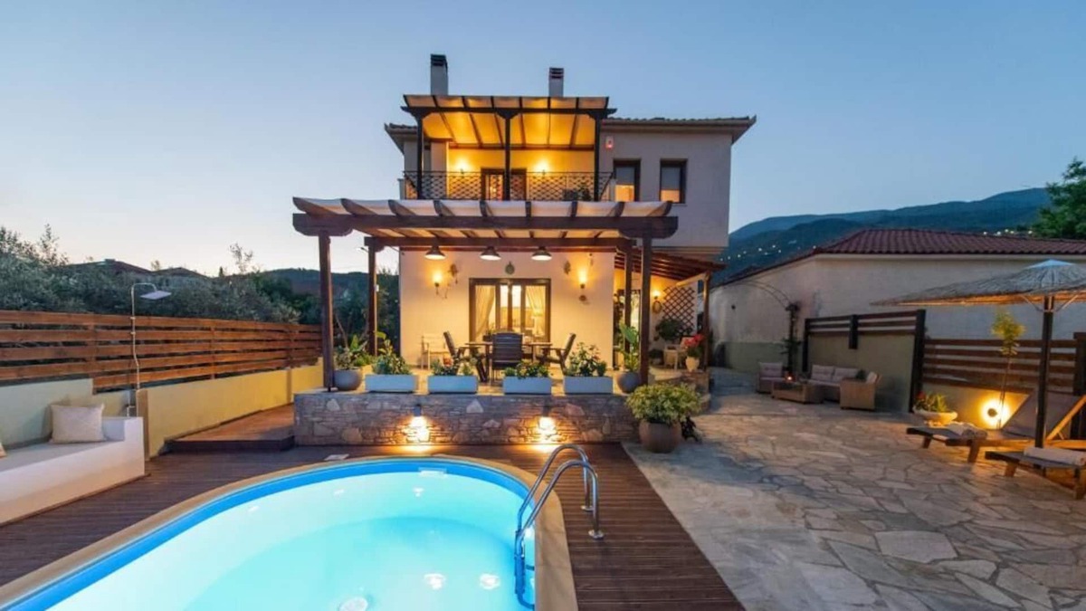 Kato Gatzea Villa | Pelion Fylira Oasis - Private Seaview Getaway
