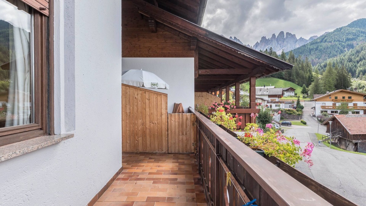 Santa Maddalena Apartment | 'Pension Sonia Apartment 102' with Mountain View, Garden & Wi-Fi
