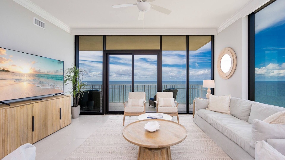 Gulf Shores Condo | Penthouse condo! Brand New Complex! Panoramic Park, Pier, and Gulf Views!