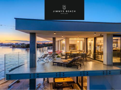 Privlaka Apartment | Penthouse Jimmys Beach Privlaka, Wahnsinns Blick und beheiztem Pool