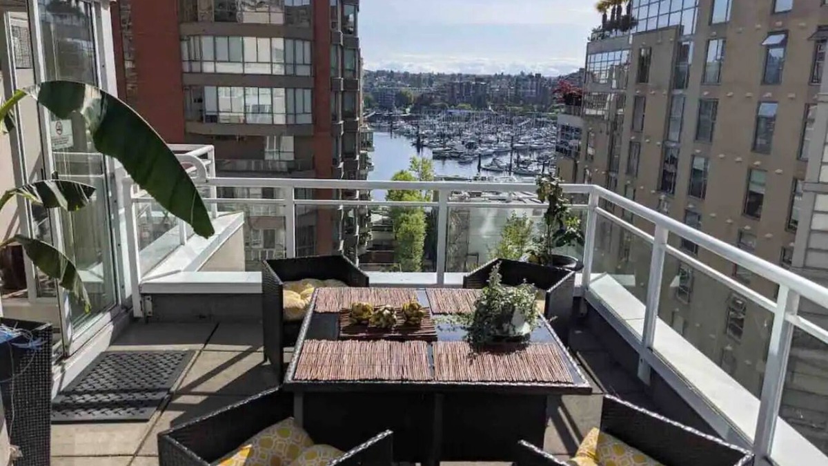 Davie Village Condo | Penthouse with Large Deck on Seawall/Beach w/Views