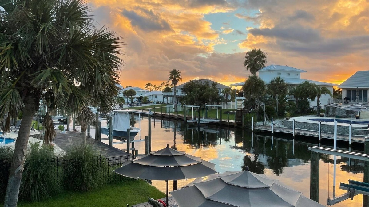 Perdido Key Coves One House | Perdido Key Waterfront Home with dock on canal and Gulf right across the street