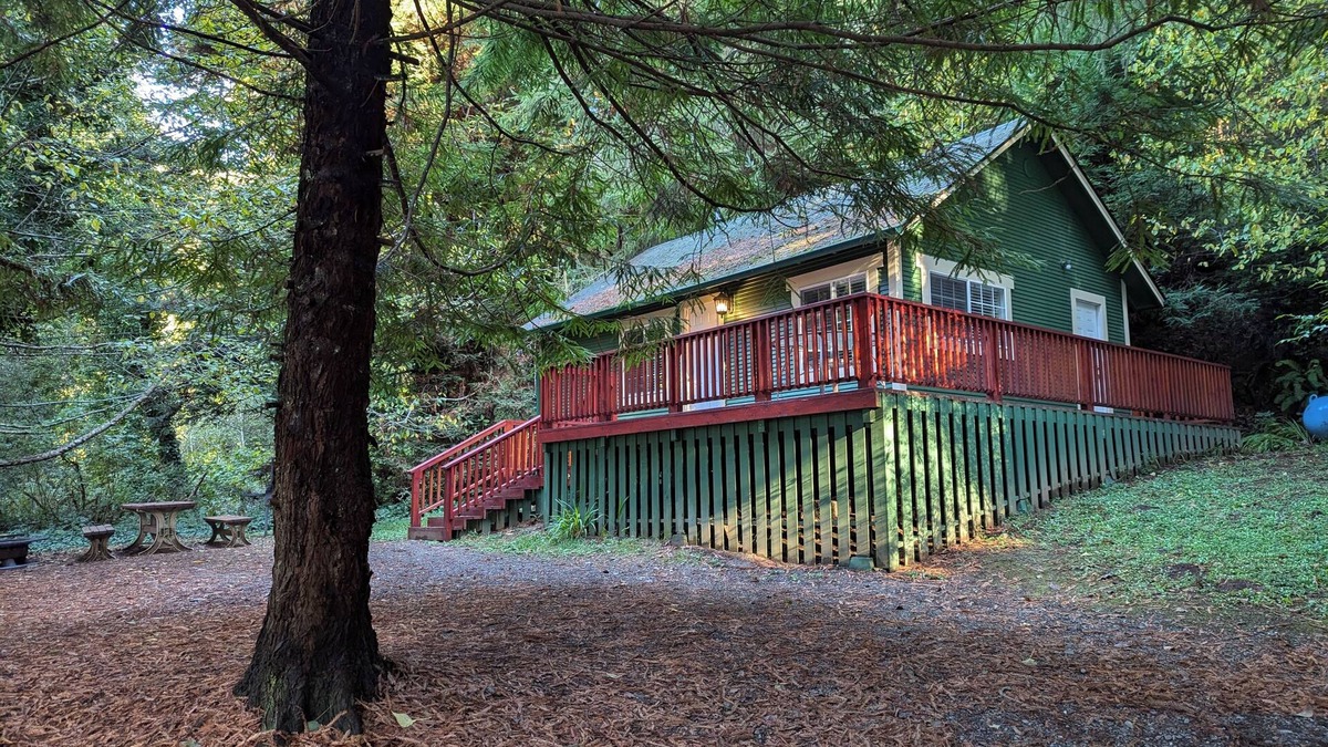 Klamath Cabin | Perfect home base for all things "Redwoods"! Space to park boat. Dog friendly.