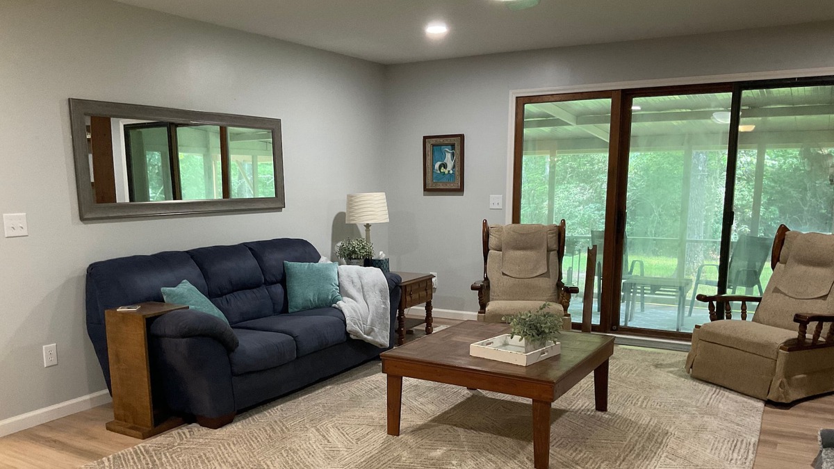 Clarks Chapel House | Pet-Friendly Home with Fully Fenced-In Backyard, Firepit, Screened-In Porch