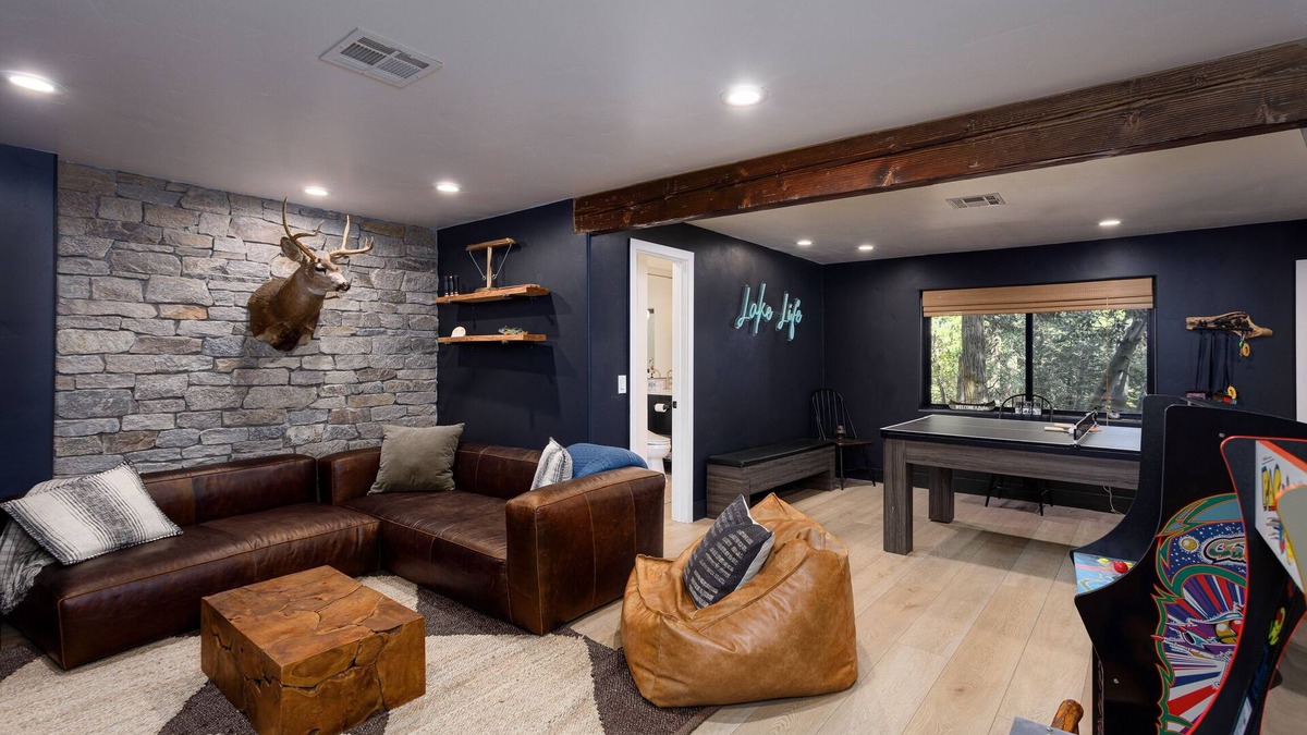 Cedar Glen Cabin | Pet-friendly lakefront cabin with private dock and game room