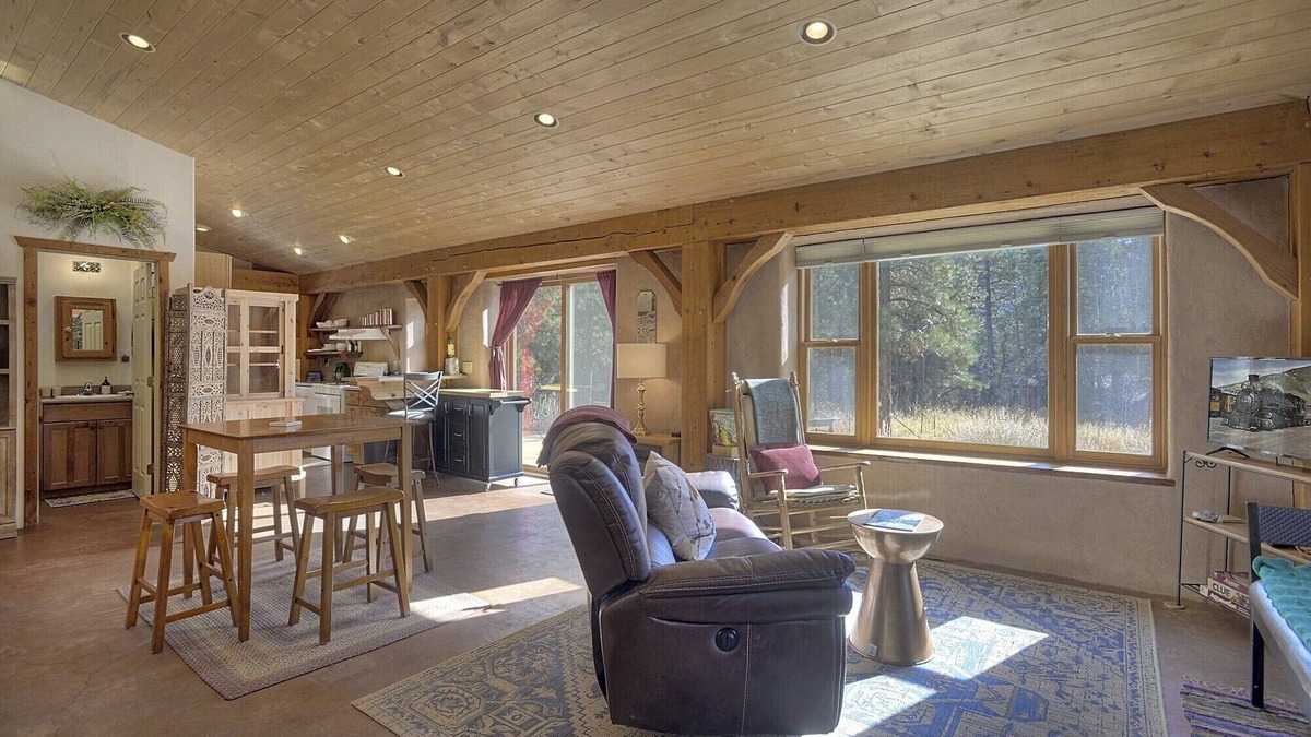 Los Ranchitos Estates Cabin | Pine Meadow Cabin | Straw Bale, Solar Powered Cabin in Woods - Pets OK
