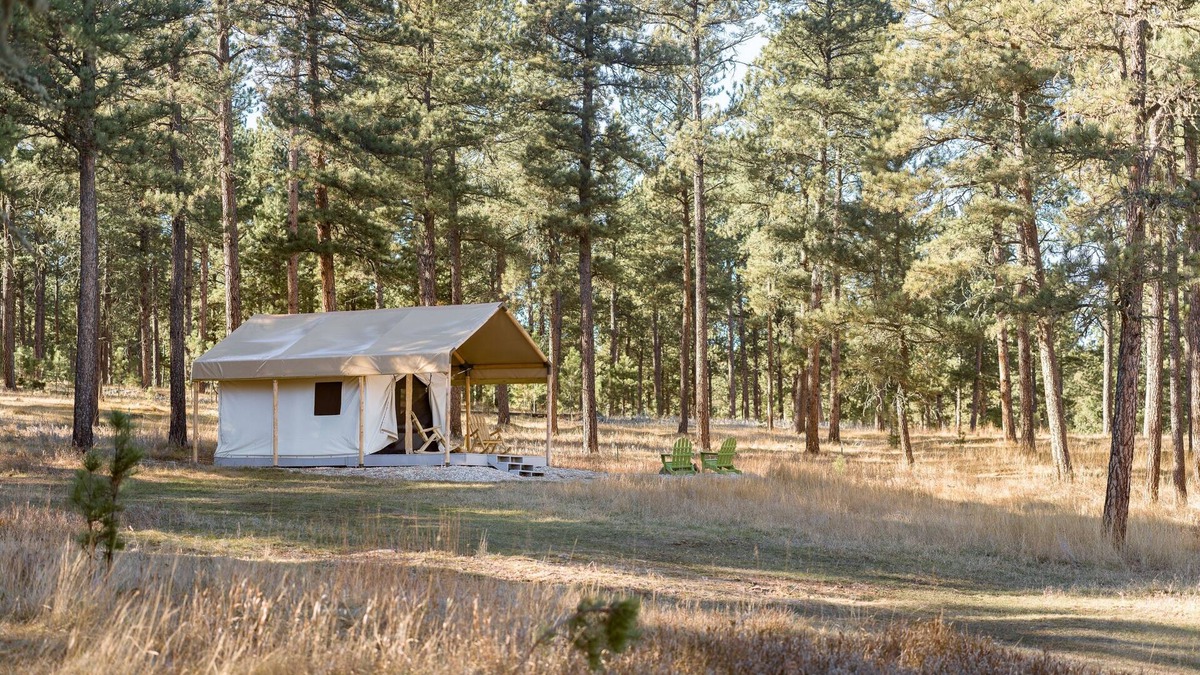 Custer House | Plush canvas tent in the forest