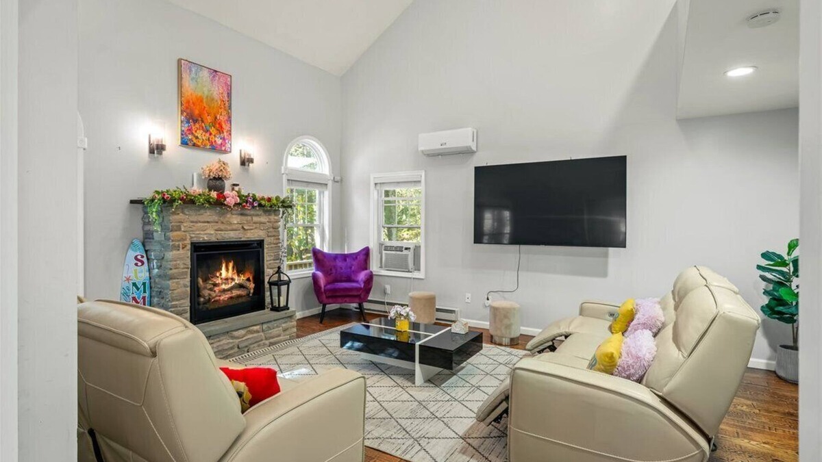 East Stroudsburg House | Pocono Hot Tub, Fire Pit, Games, Private space