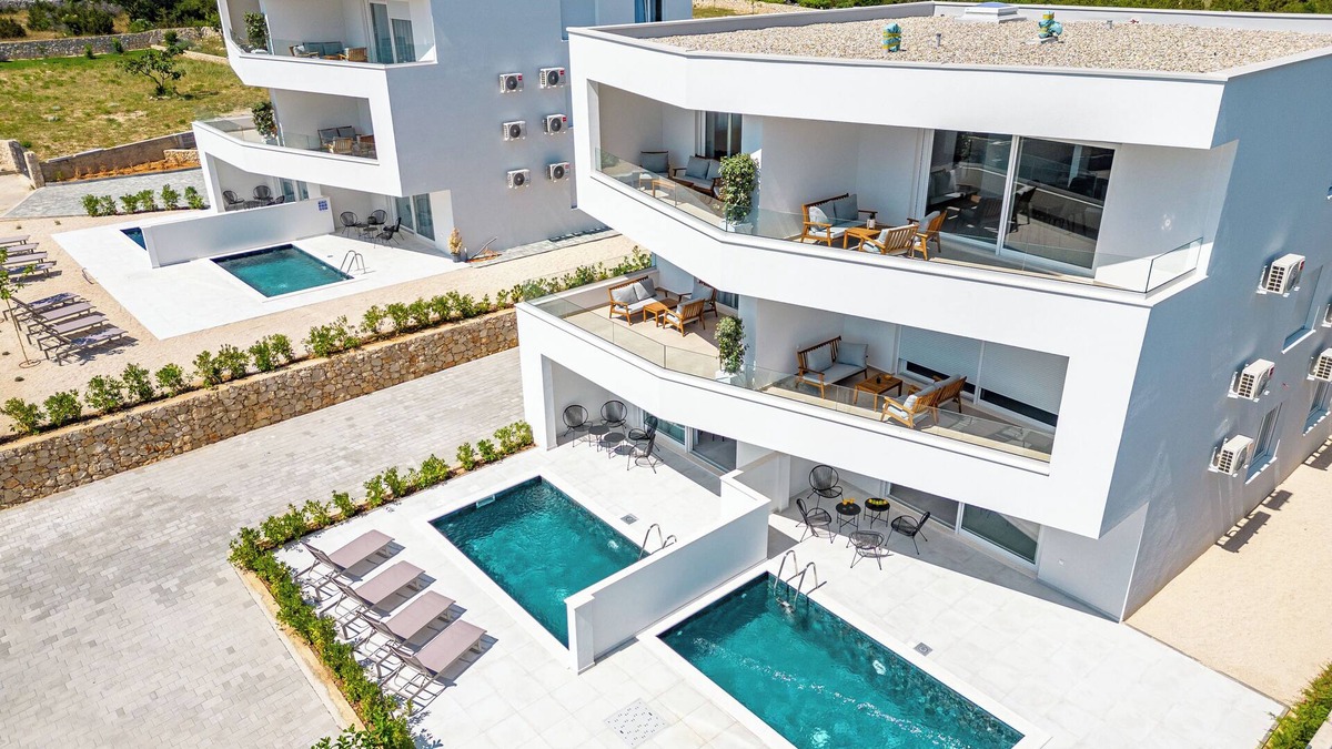 Zrce Apartment | Pool apartments Twins for 12