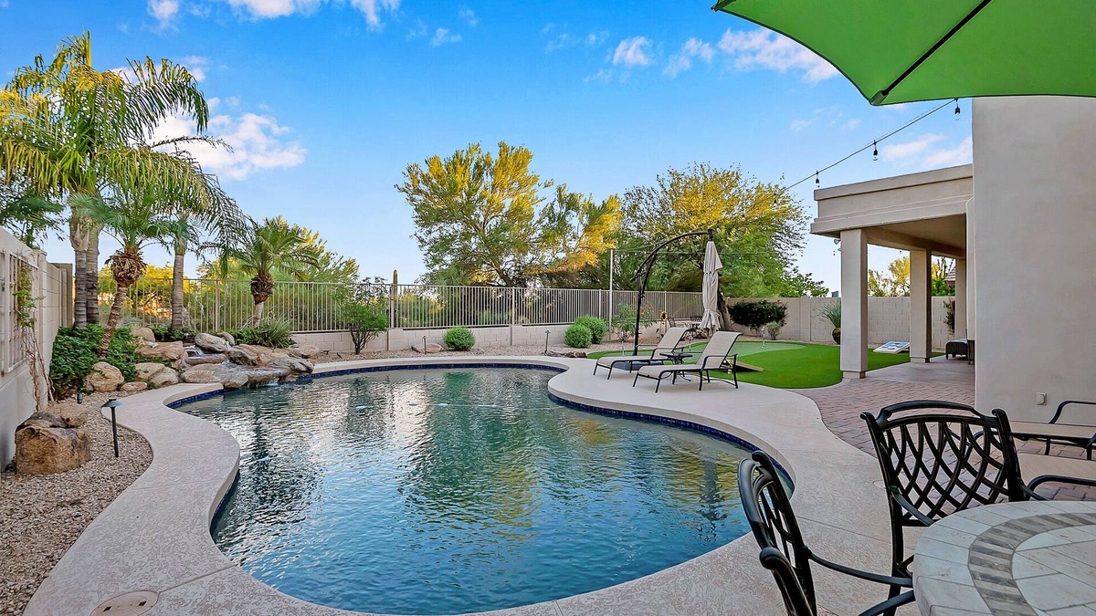 Desert View Village House | Pool, Putting Green, Arcade, Cornhole, Great Location at Phoenix Desert Ridge Retreat!