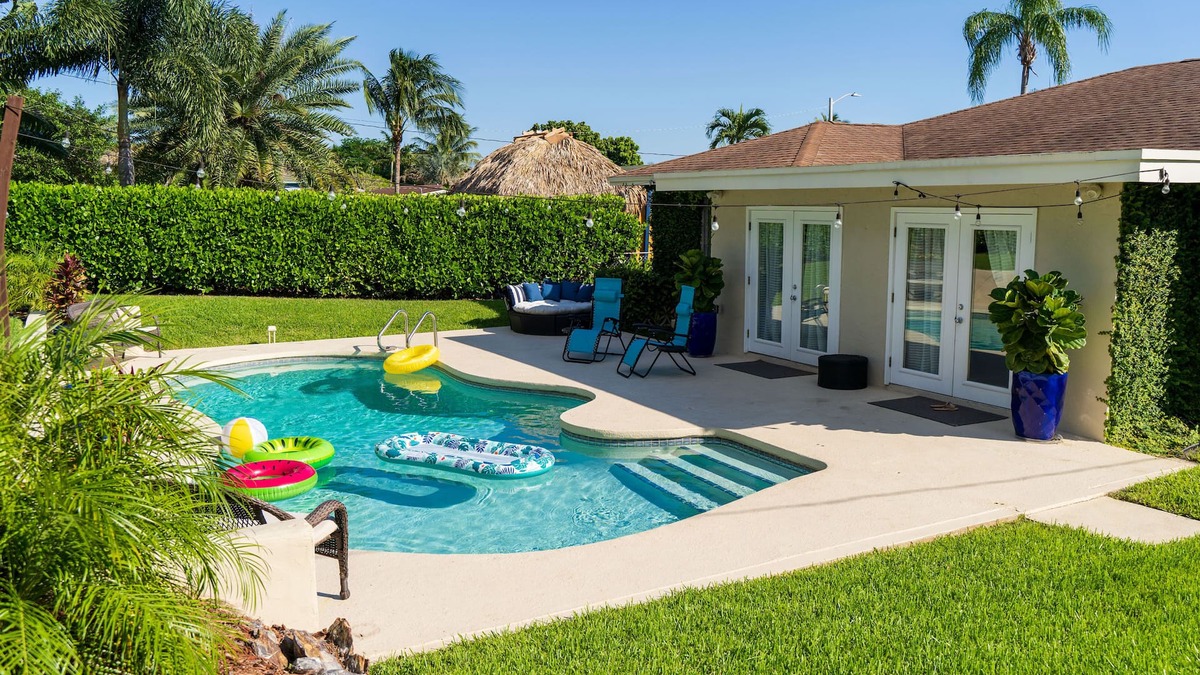 Lake Worth Corridor House | Poolside Paradise Luxury home Mins from the beach