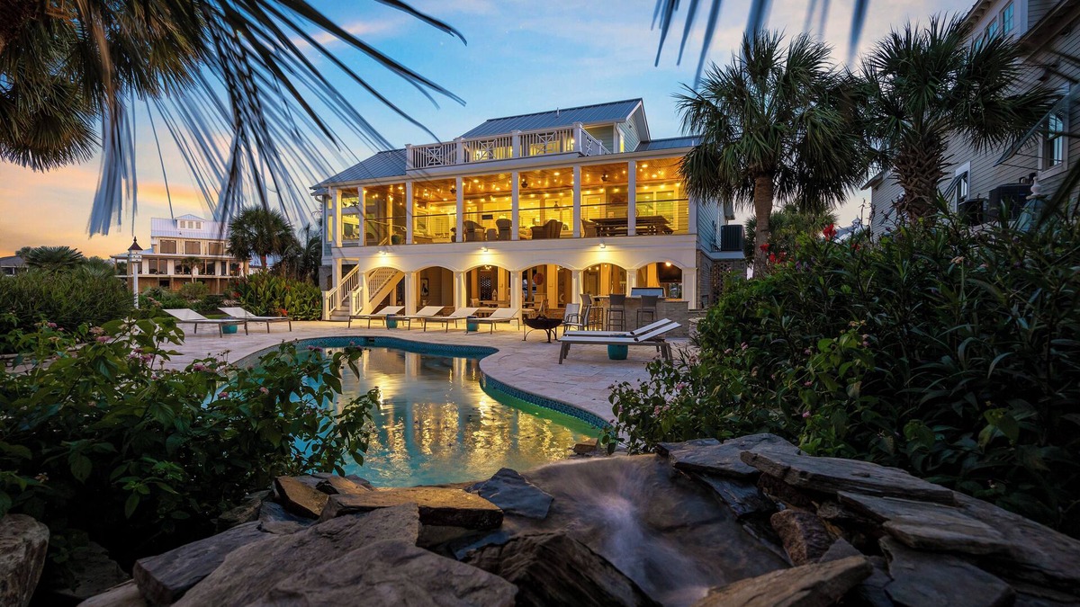 Inlet Harbour House | Pop-a-Cork: Waterfront home, pool, private beach + gated community!