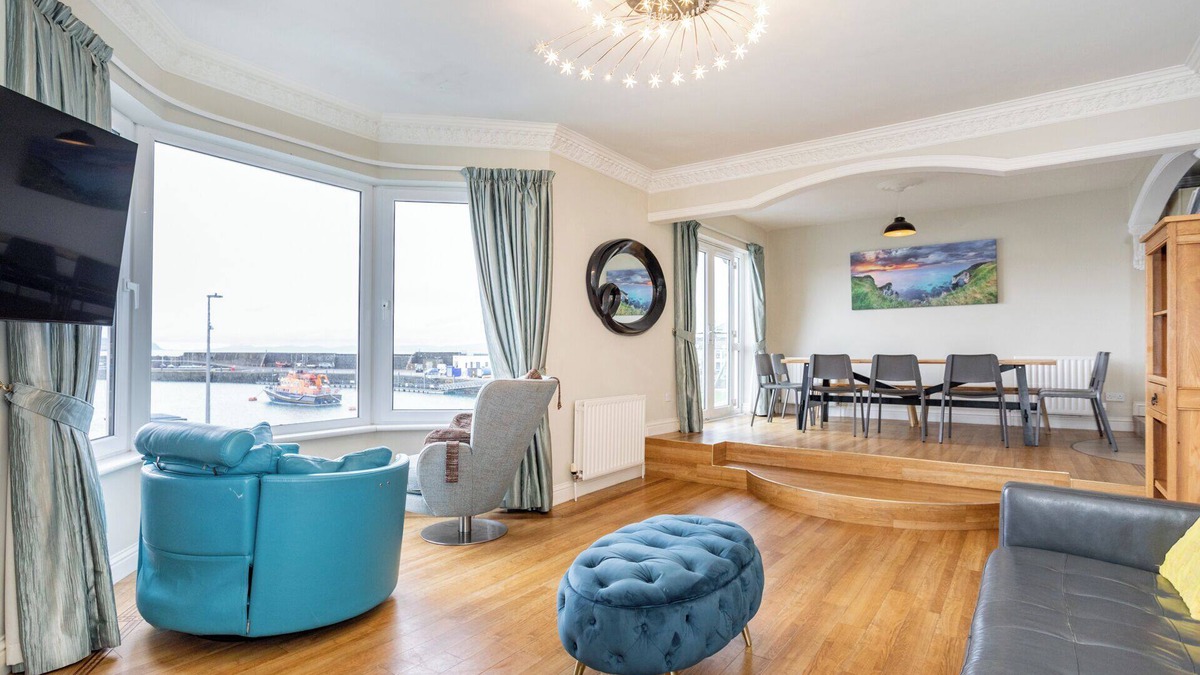 Portrush House | Portrush Harbour (Kerr St) townhouse. Sleeps 19.