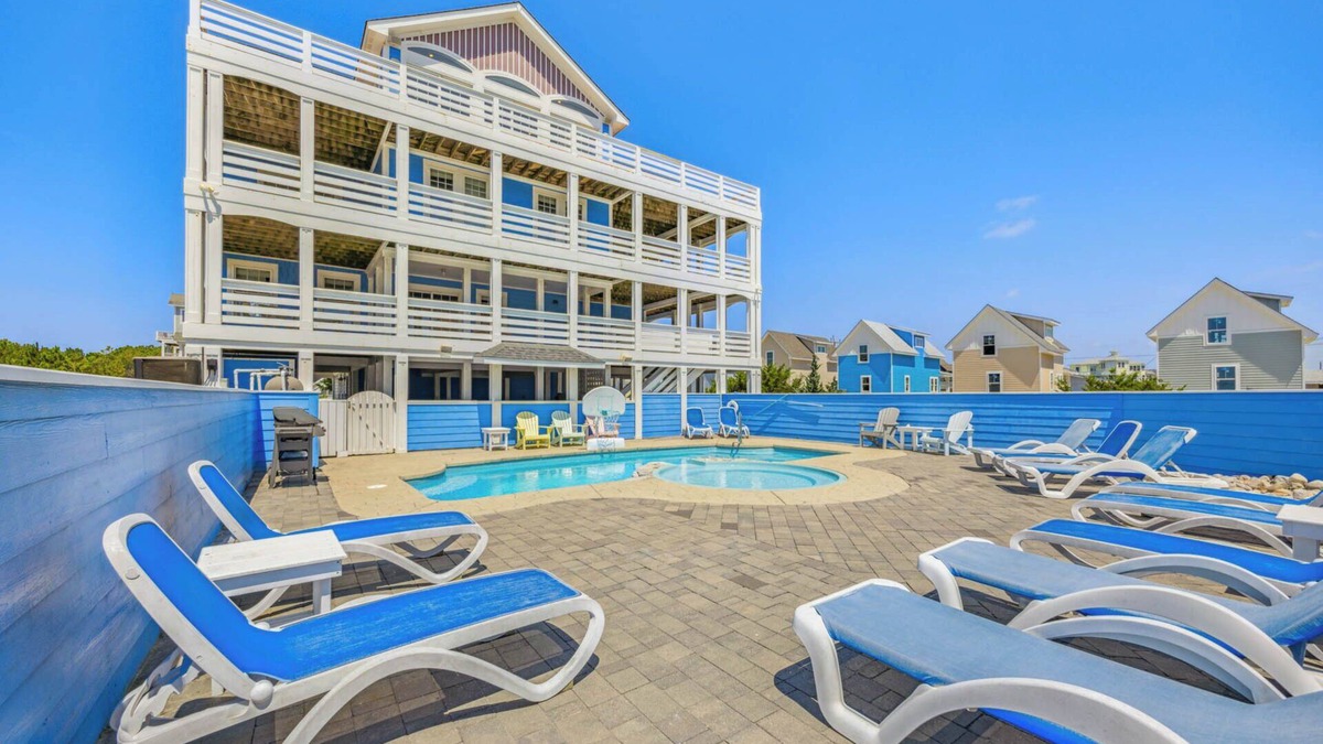 Salvo House | Premier Oceanfront Dog Friendly w/Pool, Elevator, Hot Tub, Theater, Game Rooms