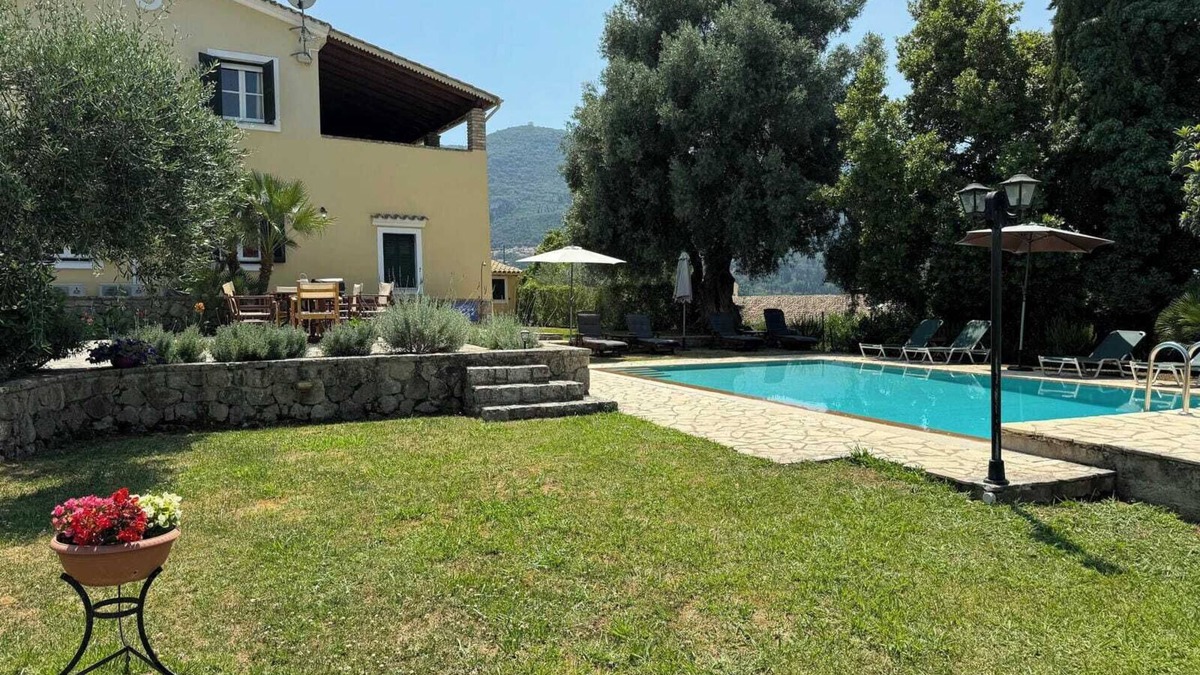 Achilleio Villa | Prestige Villas | 5 Mins walk to Tavernas, Lawned Gardens