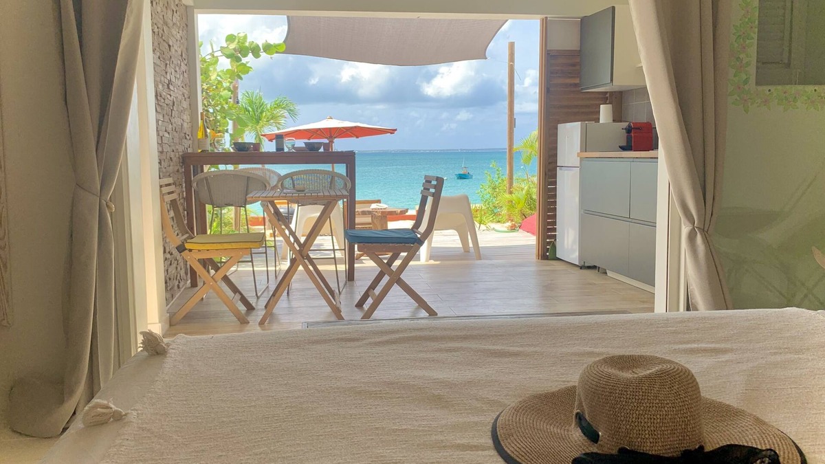 Grand Case Apartment | Pretty Beach side appartment with a private garden. Unique setting, Unique spot