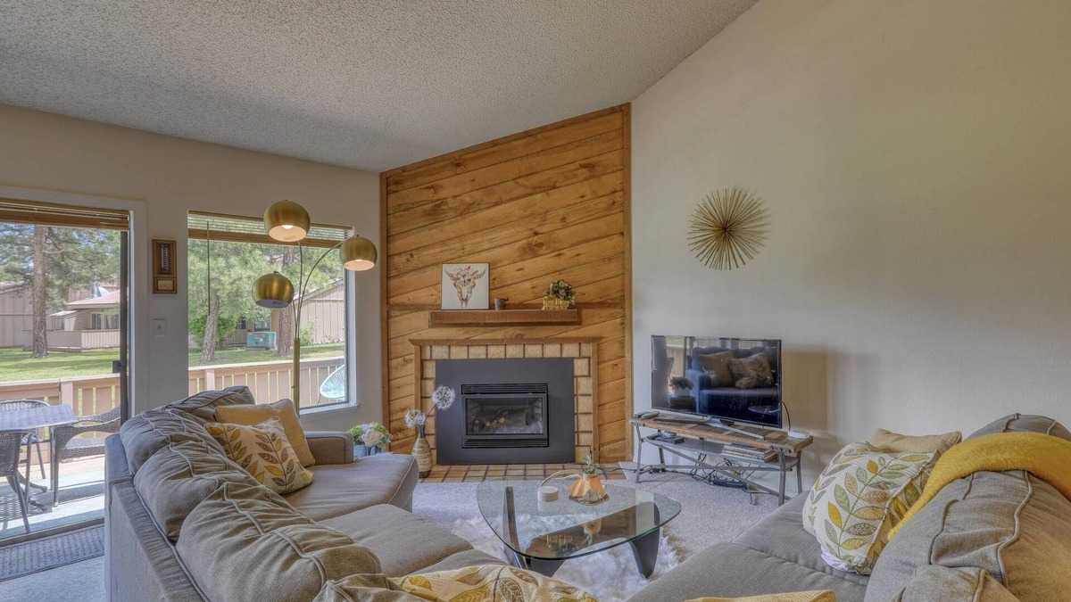Pagosa Springs Condo | Pristine Pines: Bright Uptown Condo w/ Cozy Fireplace, Large Deck, Mountain Views, Walk to Amenities