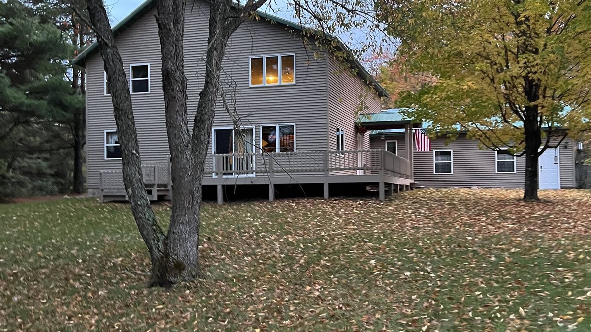 Chassell House | Private 27 acres with trails in the woods a covered bridge & other out buildings