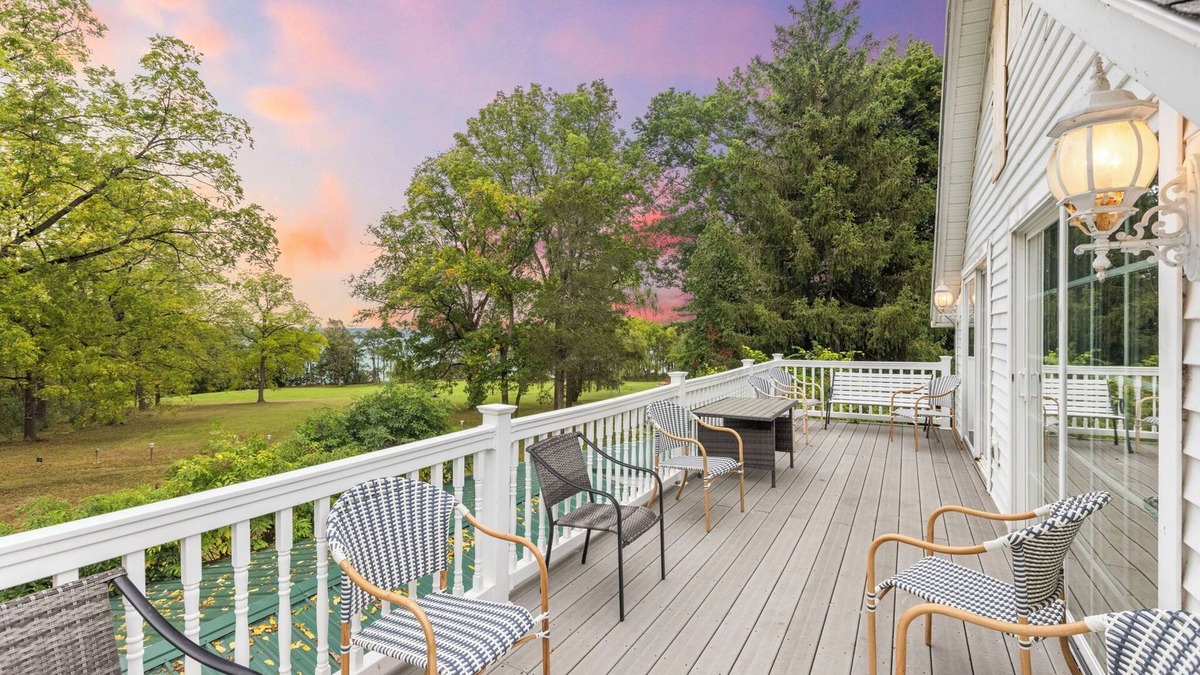 Seneca Falls House | Private Beach | Views: Majestic 2-Home Lake Estate