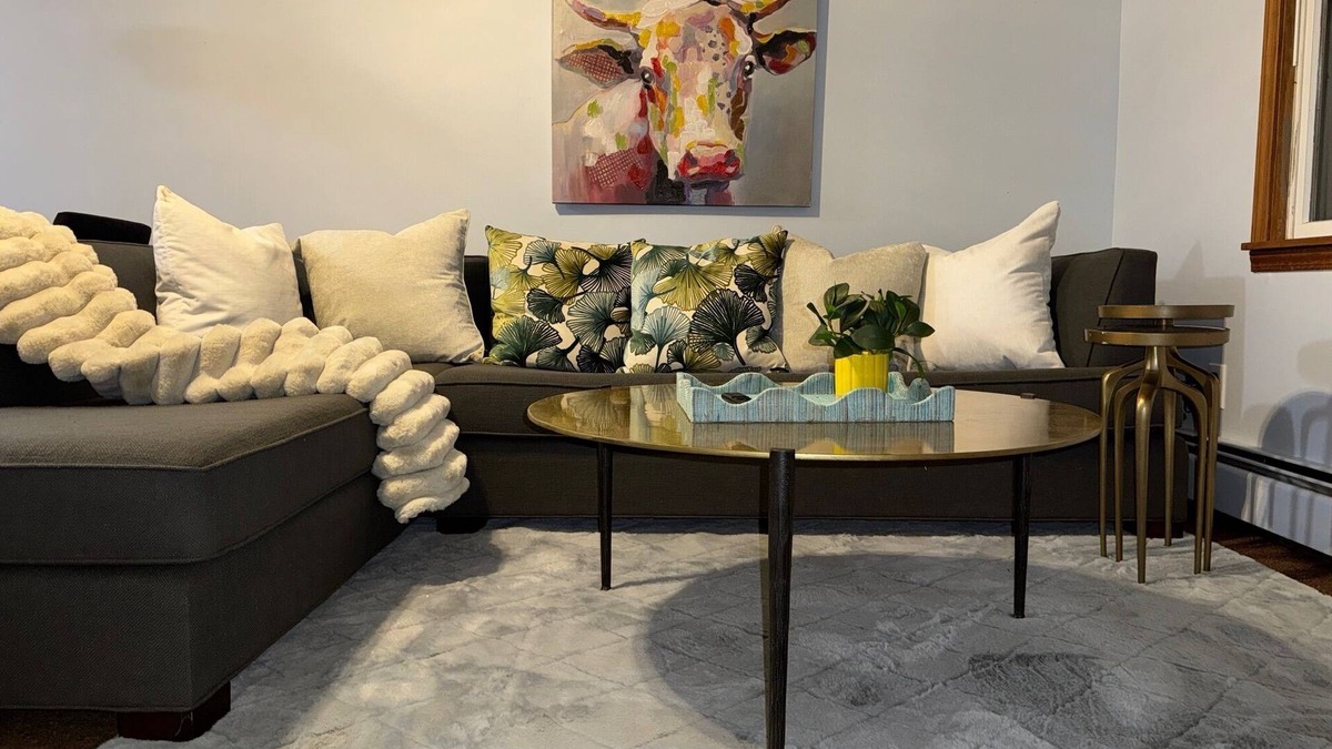 Onekama Apartment | Private beachfront 2BR w deck and firepit in Onekama