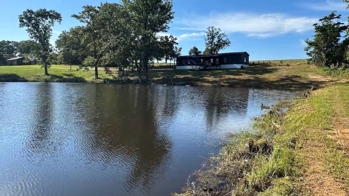 Clopton Cabin | Private Cabin, 3 Bed Rooms, 2 Bath, nestled in the woods on a spring fed pond!