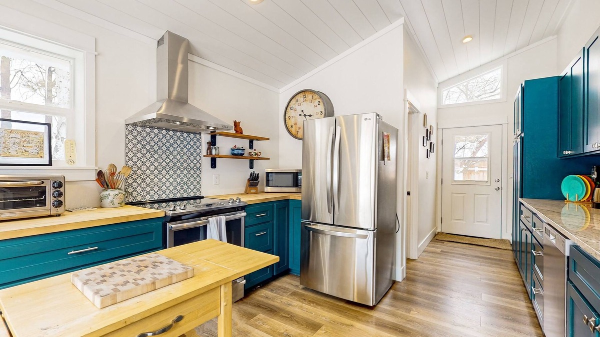 Bend House | Private dog-friendly adventure home with wood stove, open layout, grill, & AC