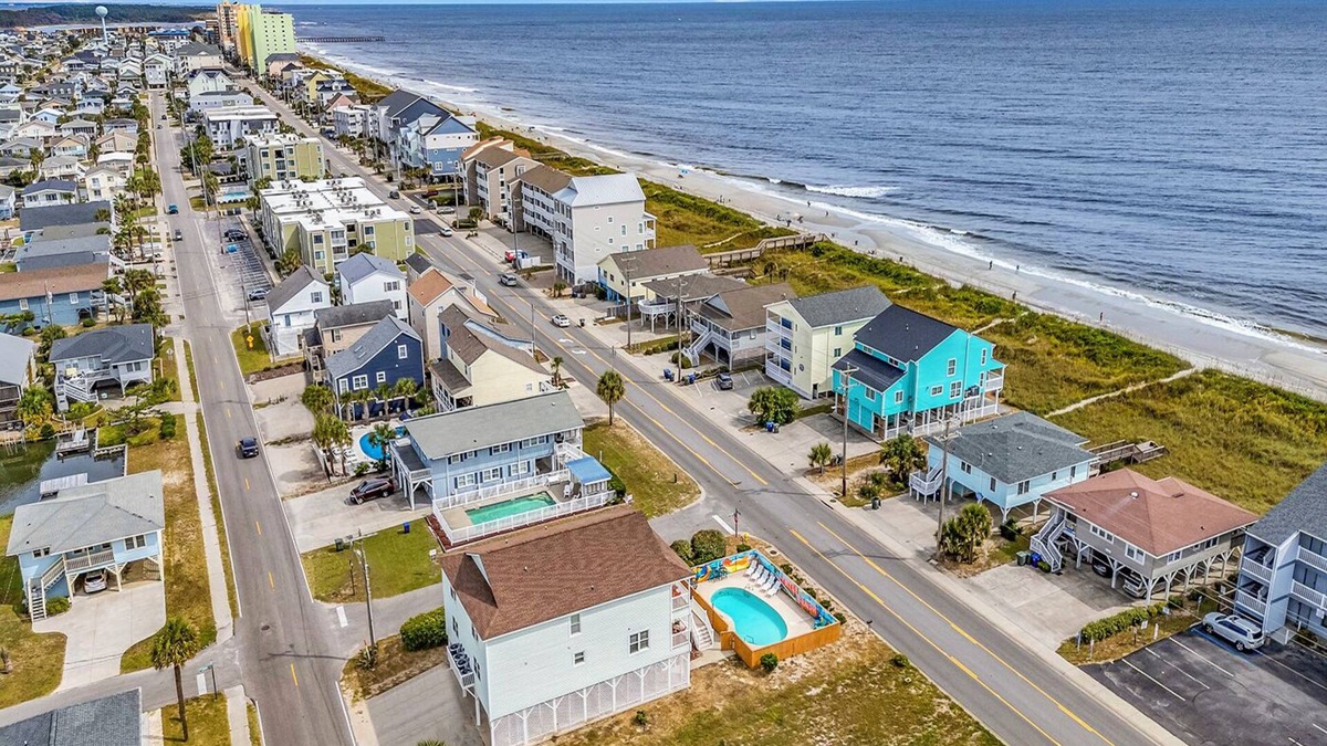 North Myrtle Beach House | Private Heated Pool, Across From Beach, Great Views, Game Room, Dogs Ok