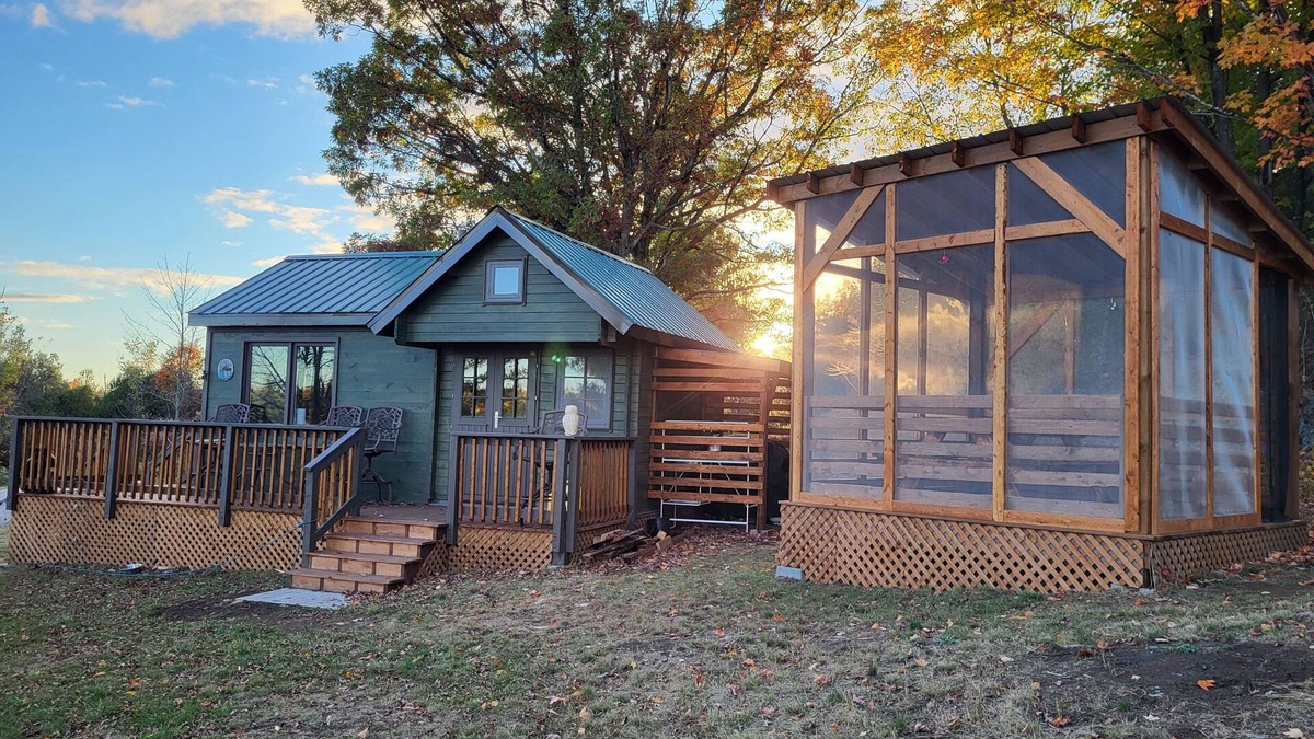 Central Frontenac Cabin | Private lakeview cabin w/gazebo, firepit, beach access, hiking trails, waterfall