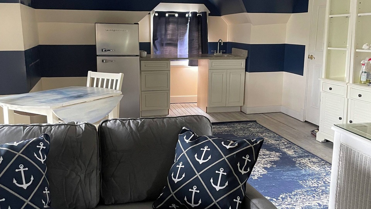 West Creek Apartment | Private Lighthouse Beach Studio w bath close LBI Long Beach Island West Creek