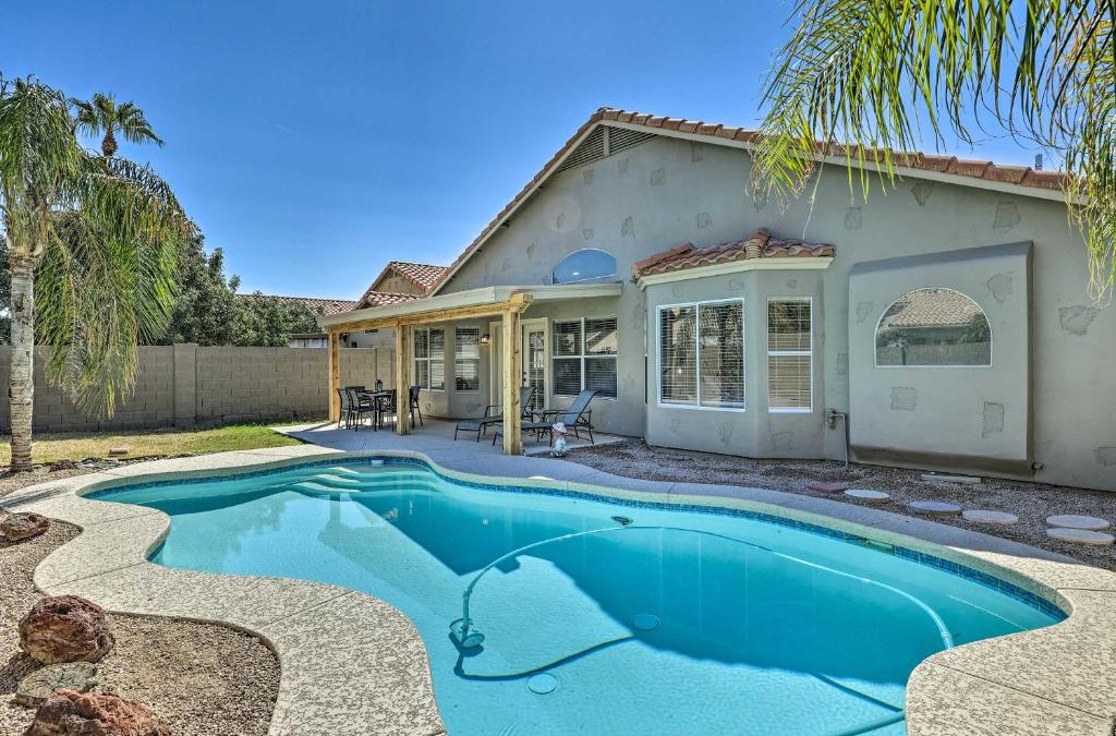 Monarch House | Private Pool and Fenced Yard Phoenix Home