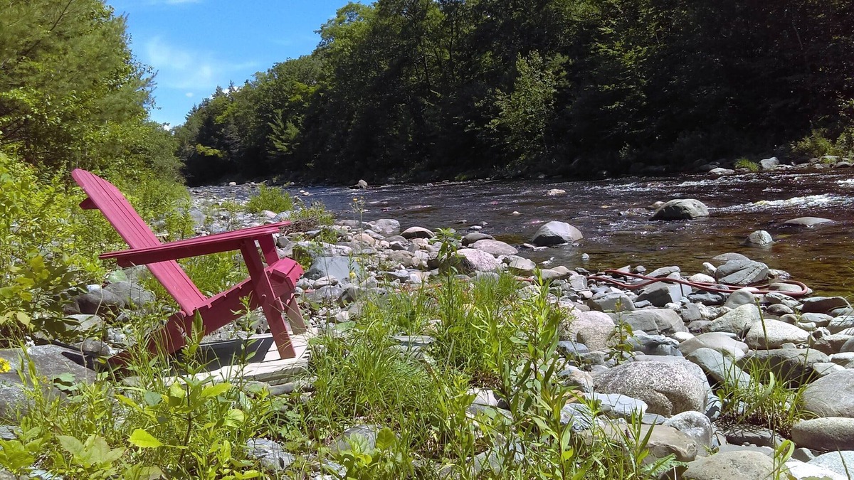 Bingham Cabin | Private, two-acre campsite on beautiful Maine stream with cozy, rustic Cabin