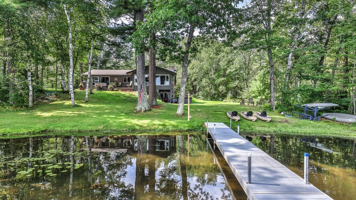 Boulder Junction House | Private waterfront home with dock, kayaks, firepit, & open layout - dog-friendly