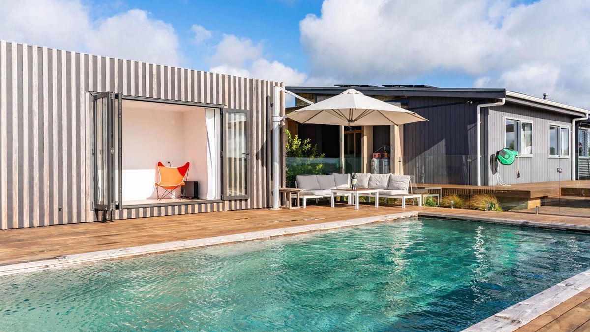 Mangawhai House | Pukatea Paradise - Sunny holiday home with pool in a beautiful rural setting