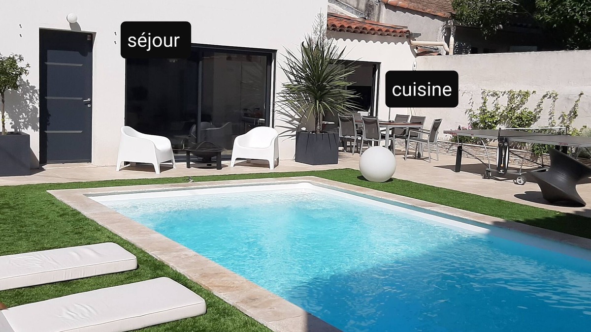 12th Arrondissement Villa | Quiet modern villa, 4bed swimming pool/pool,Marseille st Barnabé/st Julien 140m2