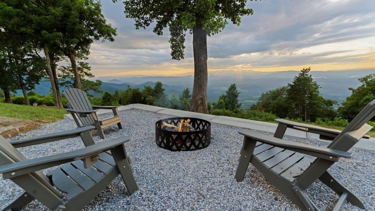 Morganton House | Quiet Mountaintop Vista w/Hot tub and Fire pit