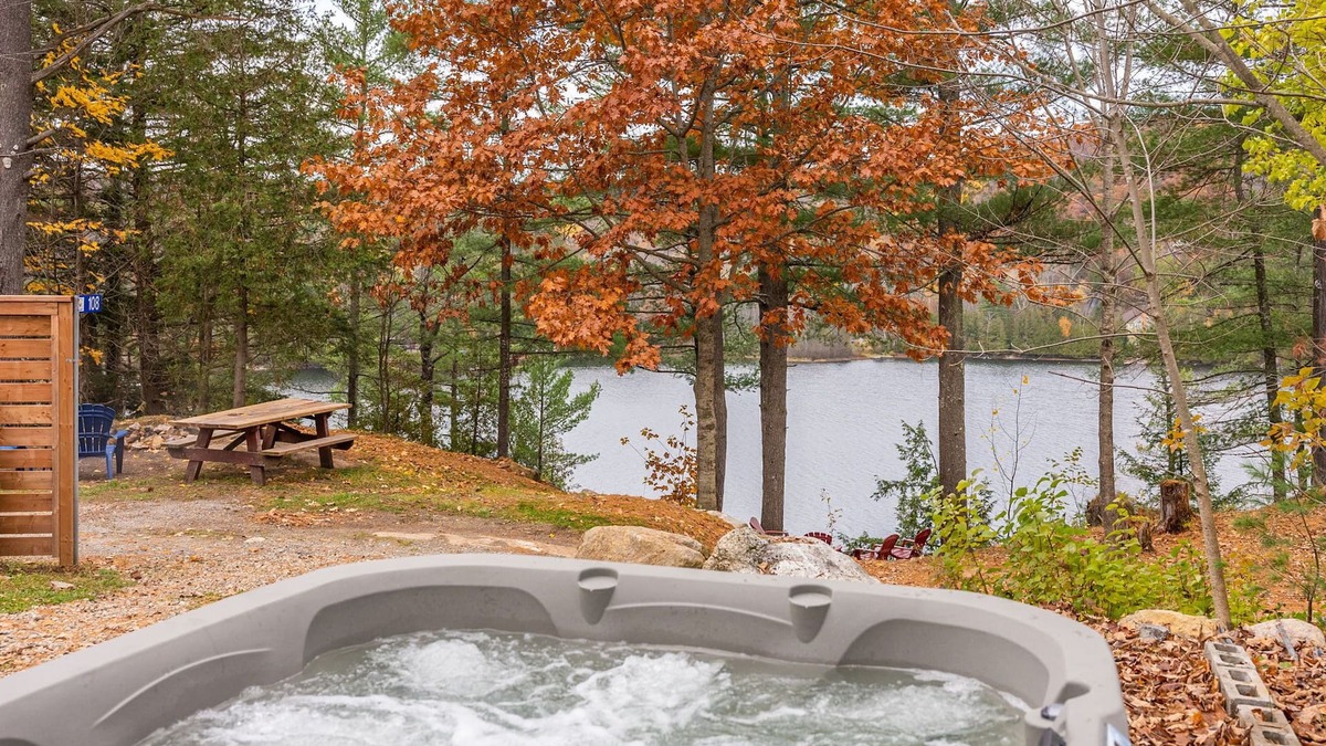 Val-des-Monts Cottage | Rarely offered 2 waterfront cottages with 2 hot tubs side by side!