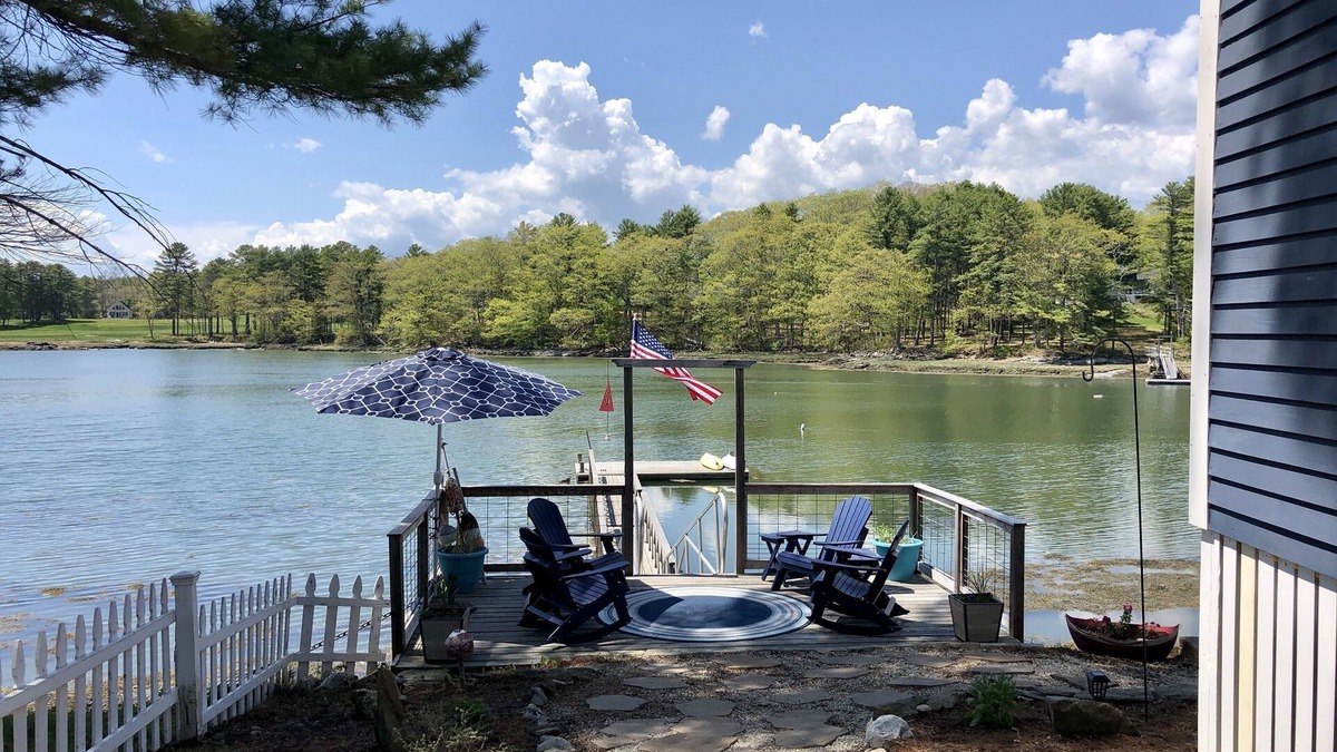 West Bath Cottage | Recently renovated cottage just steps to the waters edge deck, and dock along the New Meadows River.