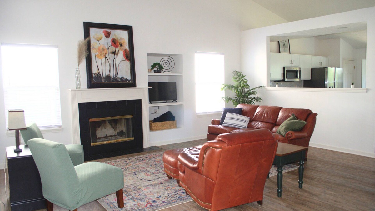 Fishers House | Relax, Play & Work in Style - Furnished 3BR w/Theater, Office, Easy Hwy Access