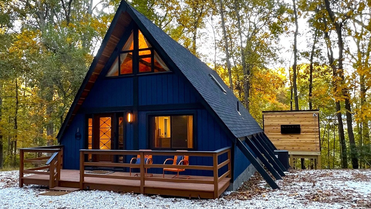 Carrolltowne Cabin | Renovated 1973 Aframe with Hot Tub